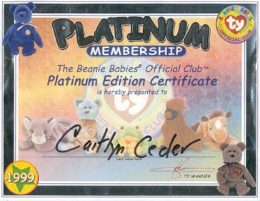 Platinum Membership Certificate