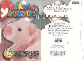 Beanie Buddy Squealer Card