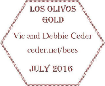 Los Olivos Gold - Honey Label (Top) - July 2016
