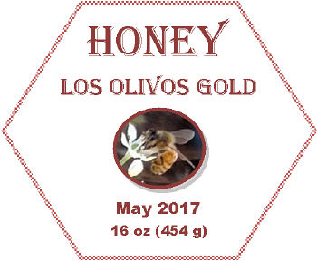 Los Olivos Gold - Honey Label (Front) - May 2017