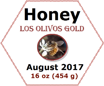 Los Olivos Gold - Honey Label (Front) - August 2017