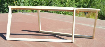 a bitch to put together - later purchased pre-fabricated foundation-less frames from Kelley Beekeeping: 9-FZA.