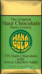 72% Dark Chocolate with Hana Grown Nibs (Hana Gold)