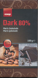 Coop Änglamark - Dark Chocolate 80%