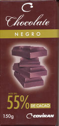 Chocolate Negro 55% (Covirán)
