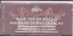 Dolfin - Noir 70% de Cacao aux Éclats de Fèves de Cacao