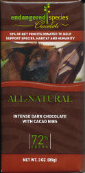 Endangered Species - Intense Dark Chocolate With Cacao Nibs
