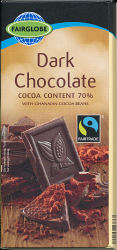 Dark Chocolate 70% (with Ghanaian Cocoa Beans) (Fairglobe (Lidl))