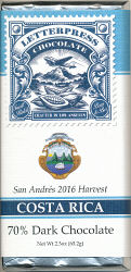 Letterpress - San Andrés 2016 Harvest Costa Rica 70%