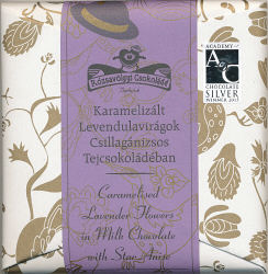 Rózsavölgyi Csokoládé - Caramelised Lavender Flowers in Milk Chocolate with Star Anise