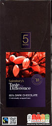 Taste The Difference: 85% Dark Chocolate (Sainsbury's)