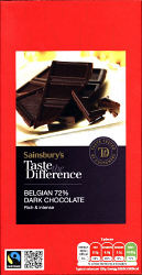 Taste The Difference: Belgian 72% (Sainsbury's)