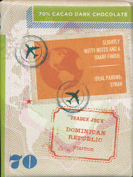 Trader Joe's - Dominican Republic 70% (Single Origin Chocolate Passport series)