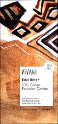 Vivani - Edel Bitter 70% Cacao Ecuador-Caribe