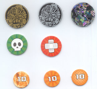 Pokemon Damage Counters and Coins