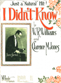 I Didn't Know, Clarence M. Jones, 1922