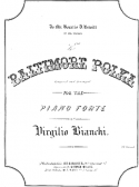 Baltimore Polka, Virgilio Bianchi, 1850