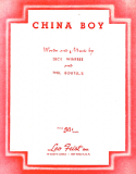 China Boy version 1, Dick Winfree; Phil Boutelje, 1922
