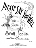 Please Say You Will, Scott Joplin, 1895
