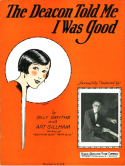 The Deacon Told Me I Was Good, Billy Smythe; Art Gillham, 1924