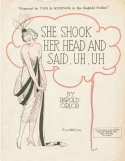 She Shook Her Head And Said Uh! Uh!, Harold Orlob, 1918