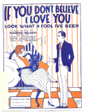 If You Don't Believe I Love You, Clarence Williams, 1921