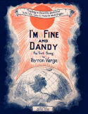 I'm Fine And Dandy, Byron Verge, 1922