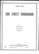 Side Street Troubadour, Benny Davis; Milton Ager; Harry Akst, 1940