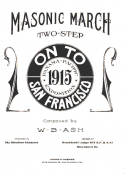 Masonic March, W. Bash, 1912