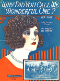 Why Did You Call Me Wonderful One?, Ray Vincent; Leo Herbert, 1925