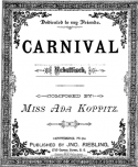 Carnival Schottische, Ada Koppitz, 1885