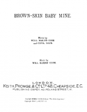 Brown-Skin Baby Mine, Will Marion Cook, 1903