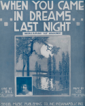 When You Came In Dreams Last Night, Leo Friedman, 1917