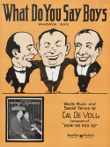 What Do You Say Boys (Whadaya Say), Cal De Voll, 1925