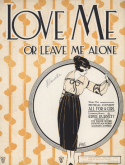 Love Me Or Leave Me Alone, Ernie Burnett, 1920