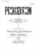 Prohibition-Blues, Tom Hutson; Chas Matthews; Burrell Van Buren, 1919