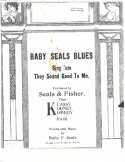 Baby Seals Blues, Baby F. Seals, 1912