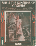 She Is The Sunshine Of Virginia, Harry Carroll, 1916