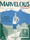 Marvelous, Peter De Rose, 1927