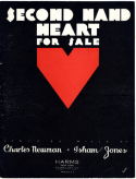 Second Hand Heart For Sale, Isham E. Jones, 1932
