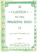 Old Time Song Lyrics for 59 Listen To The Mockingbird