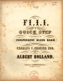 Fi, I, I, Quick Step, Albert Holland, 1852
