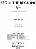 Begin The Beguine version 1, Cole Porter, 1935