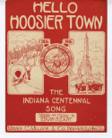 Hello, Hoosier Town, Edwin S. East, 1916