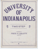 University Of Indianapolis Two-Step, Fred E. Grafft, 1899
