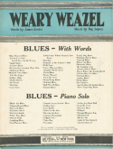 Weary Weazel, Ray Lopez, 1923