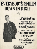 Everybody's Smilin' Down In Dixie, Nat H. Vincent; Blanche Franklyn, 1924