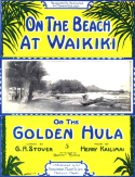 On The Beach At Waikiki, Henry Kailimai, 1915