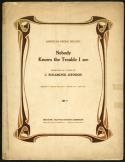 Nobody Knows The Trouble I See version 1, J. Rosamond Johnson, 1917