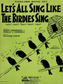 Let's All Sing Like The Birdies Sing, Tolchard Evans, 1932